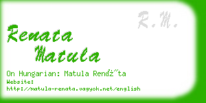 renata matula business card